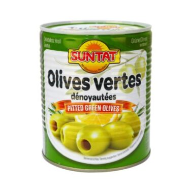 SUNTAT Green Olives, Canned. 12x850ml Can.