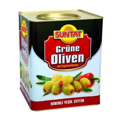 Grüne Oliven m. Paprika 10kg