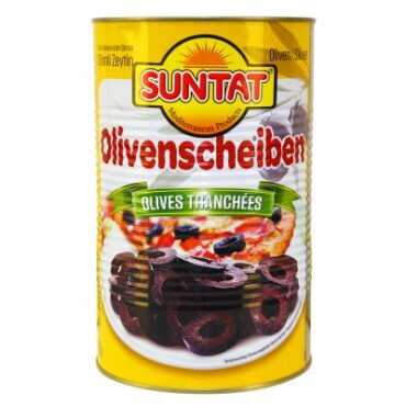 SUNTAT Sliced Black Olives 3x5kg Tnk.
