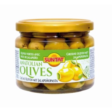 SUNTAT Jalapeno Grüne Oliven 12x300ml Dose.