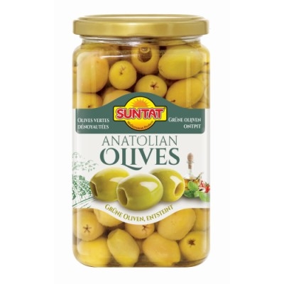 Grüne Oliven entsteint 850ml (800g) Gl.