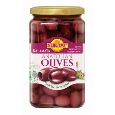 SUNTAT Ana. Kalamata Olivenöl ohne Kerne 12 x 850 ml Dose.
