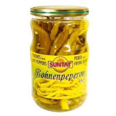 Bohnenpeperoni in Salzlake 720ml Glas