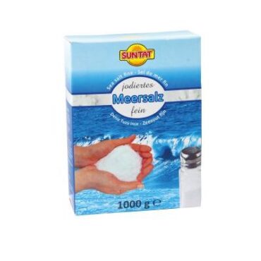 SUNTAT Sel marin fin iodé 12 x 1 kg