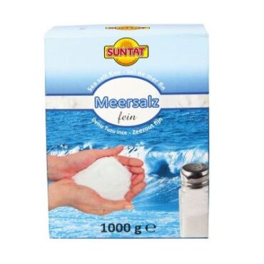 SUNTAT Sel marin fin iodé 12 x 1 kg