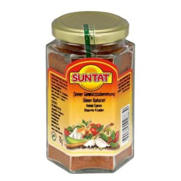 SUNTAT Épices pour kebab 12 x 70 g en sachet.