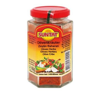 Olives épicées 65 g, en sachet.